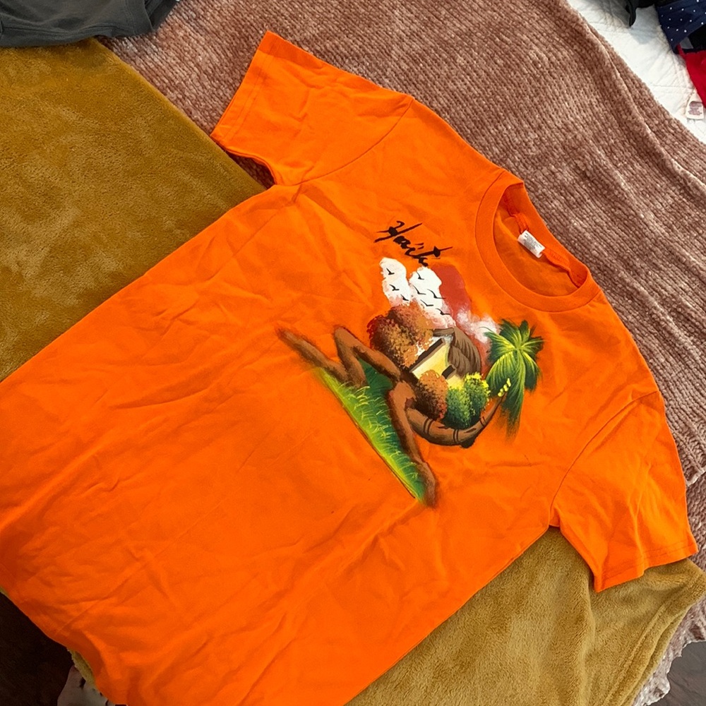 HAND PAINTED Haiti souvenir tee